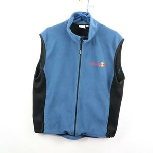 Red Bull Spell Out Full Zip Fleece Vest Jacket XL
